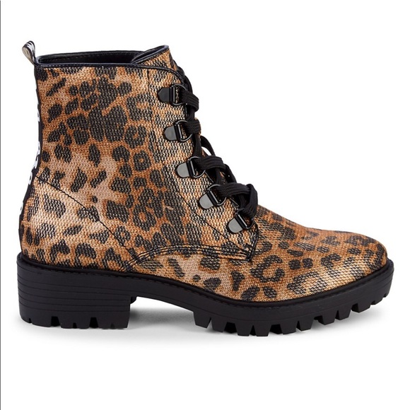 KENDALL + KYLIE EPIC LEOPARD COMBAT BOOTS EURO 36 NEW - Picture 3 of 16